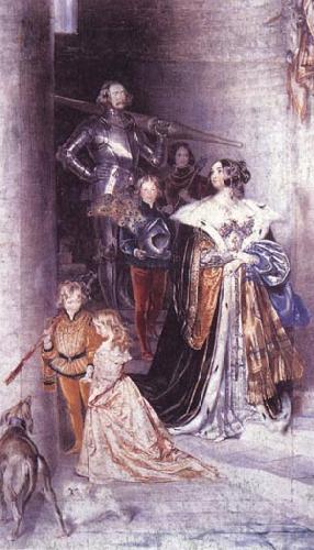 Maclise, Daniel Sir Francis Sykes and Family Spain oil painting art